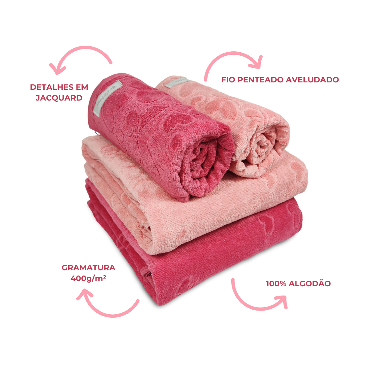 Toalha de Banho Romance Döhler Detalhes