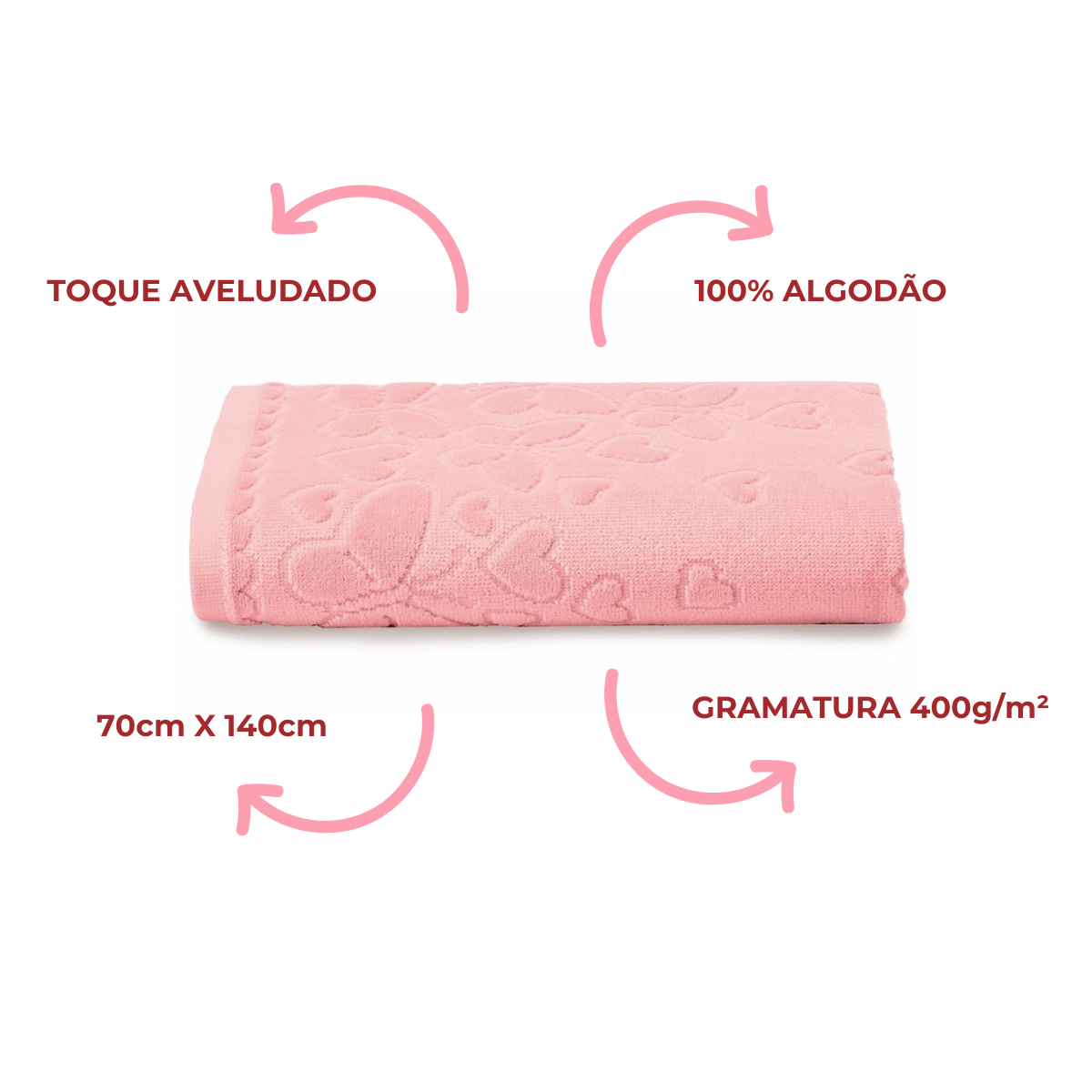 Toalha de Banho Romance Dohler Detalhes Tecnicos