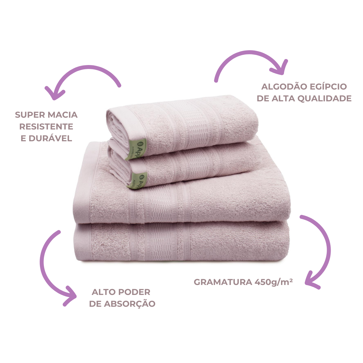 Jogo de Toalhas 4 Peas Fio Egpcio Memphis   Appel