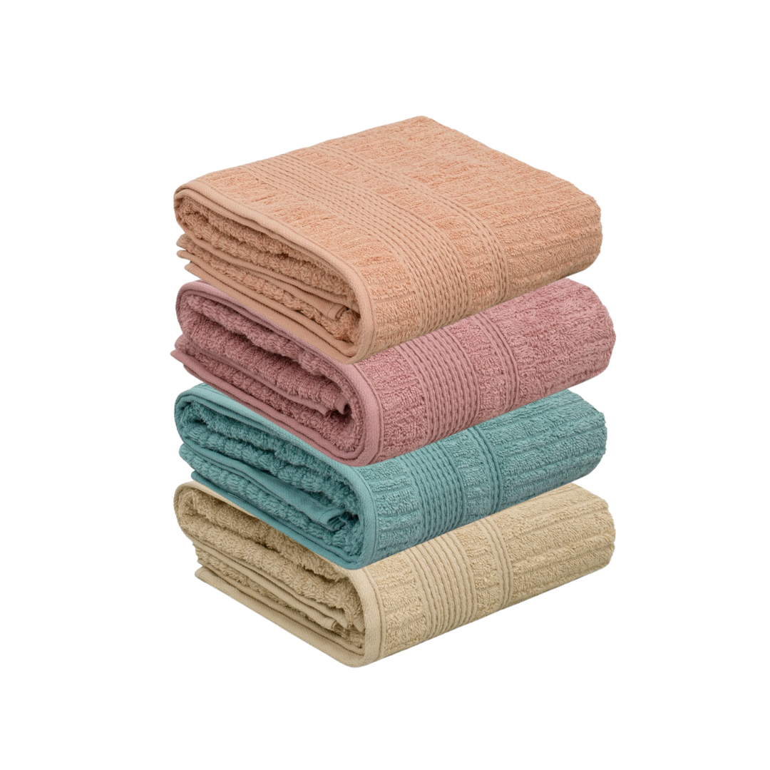 05 kit 4 toalhas de banho fio penteado sonata appel