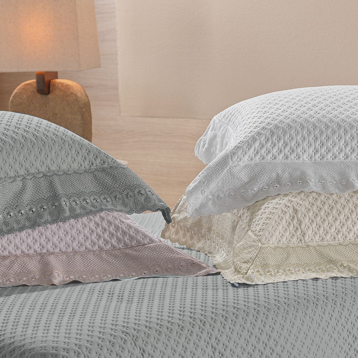 kit colcha bordare premium 2023 detalhe travesseiros