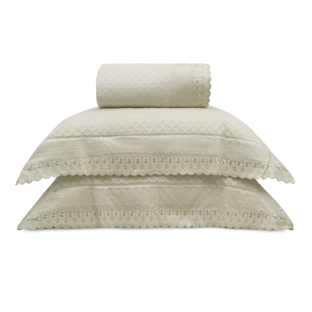 kit colcha bordare premium amendoa floral still