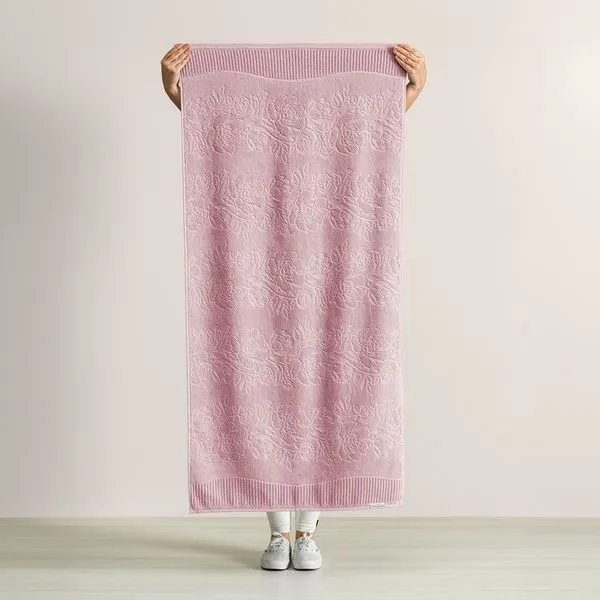 toalha de banho karsten grace estendida lavanda