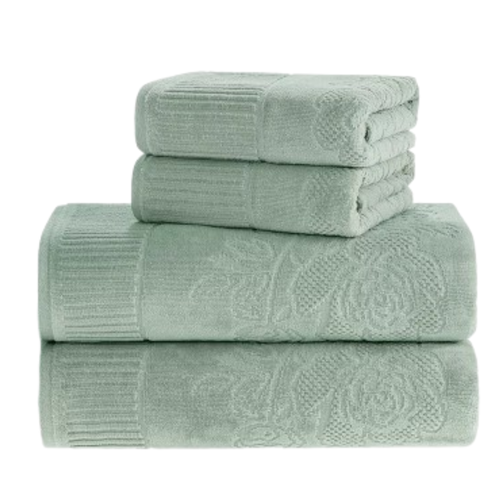 02 jogo de toalhas 4 pecas karsten grace aveludada 100 algodao 440g m