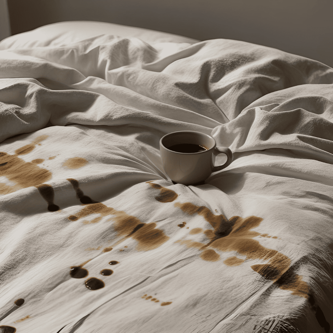 Roupa de Cama Manchada de Caf Blog Casanova