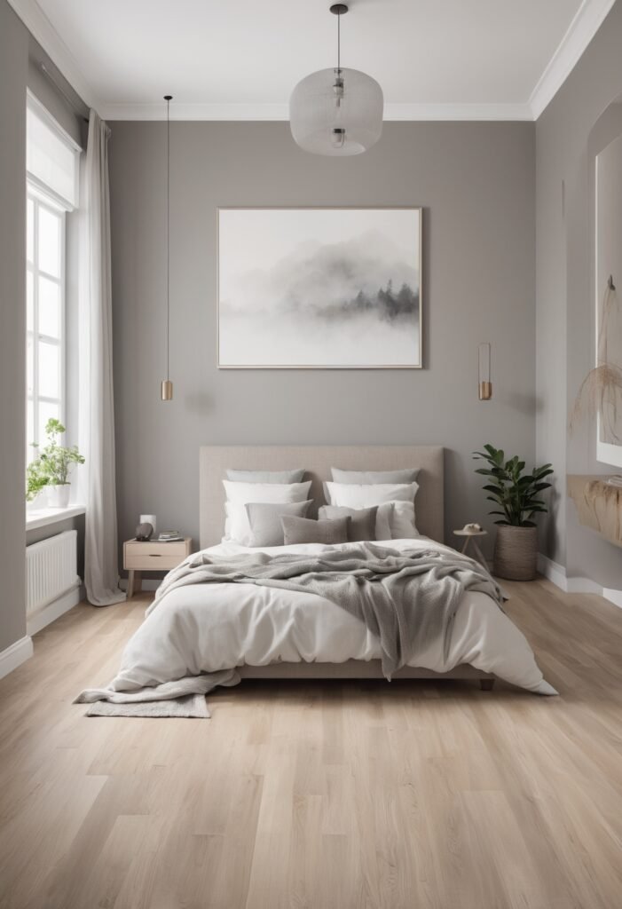 default modern home bedroom with walls painted in a morning f 0 701x1024