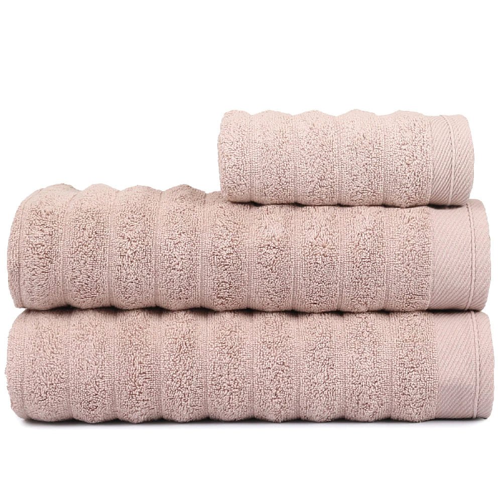 jogo de toalhas 3 pecas aura atlantica rose