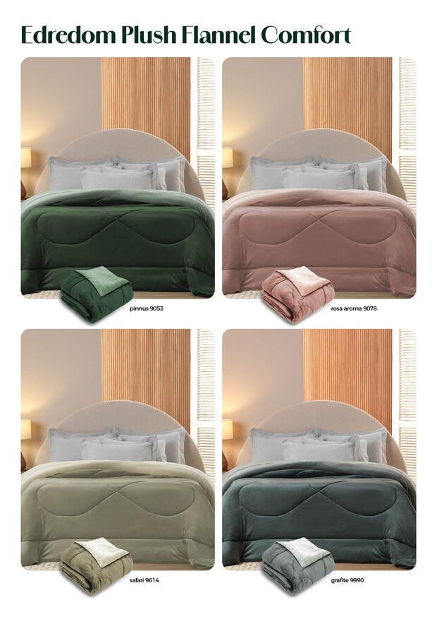 Edredom Plush Flannel Comfort Dupla Face Microfibra Appel Home