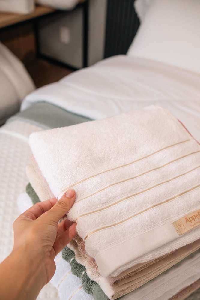 toalha de banho golden appel detalhes 12