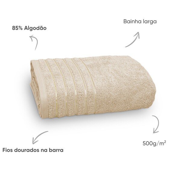 toalha de banho golden appel detalhes 3