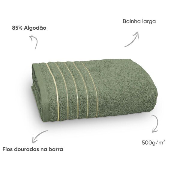 toalha de banho golden appel detalhes