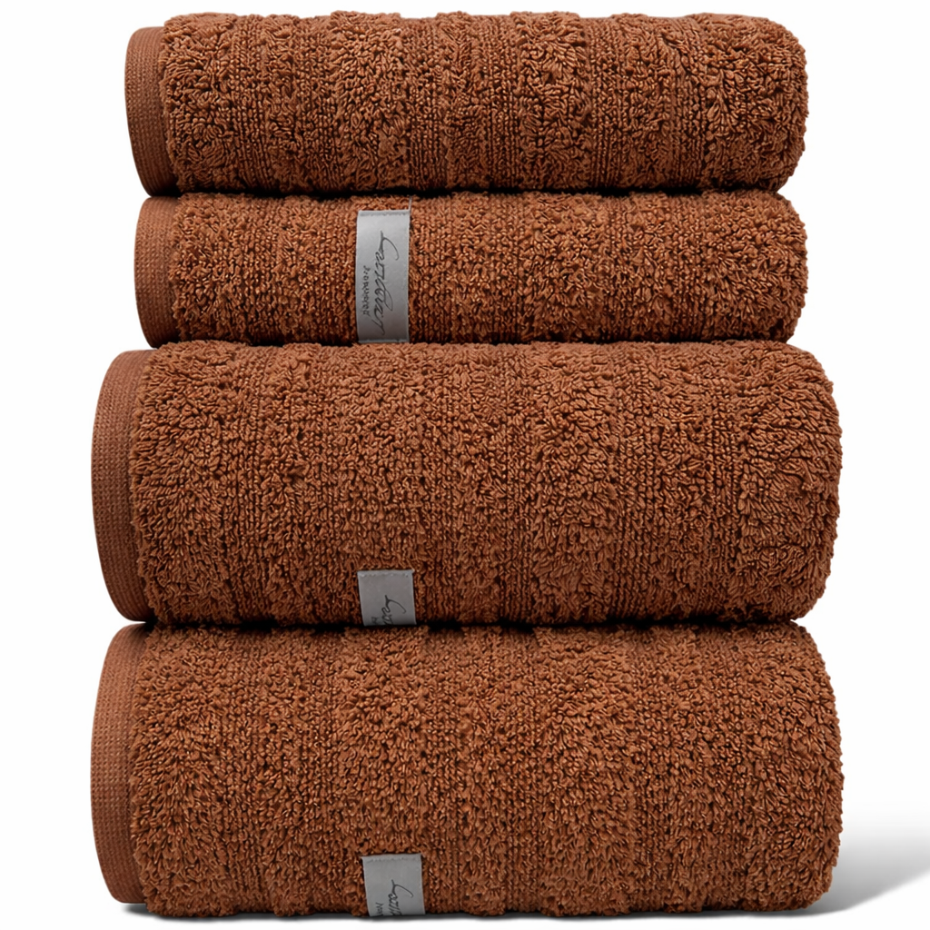 Jogo de Toalhas 4 Peças Grossa 100% Algodão 600g/m² Loft - Mocha